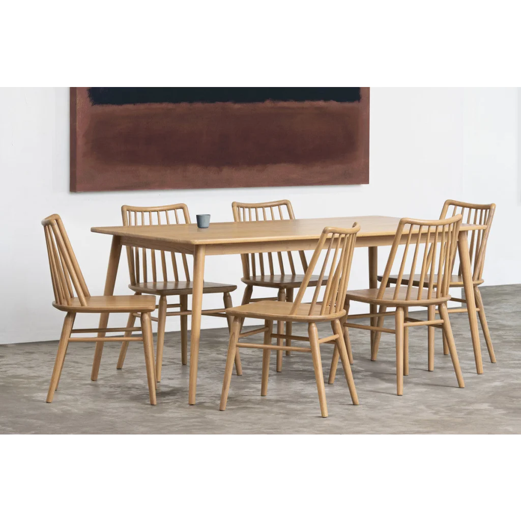 Riviera Solid Oak Dining Chairs Set of 2 - Natural