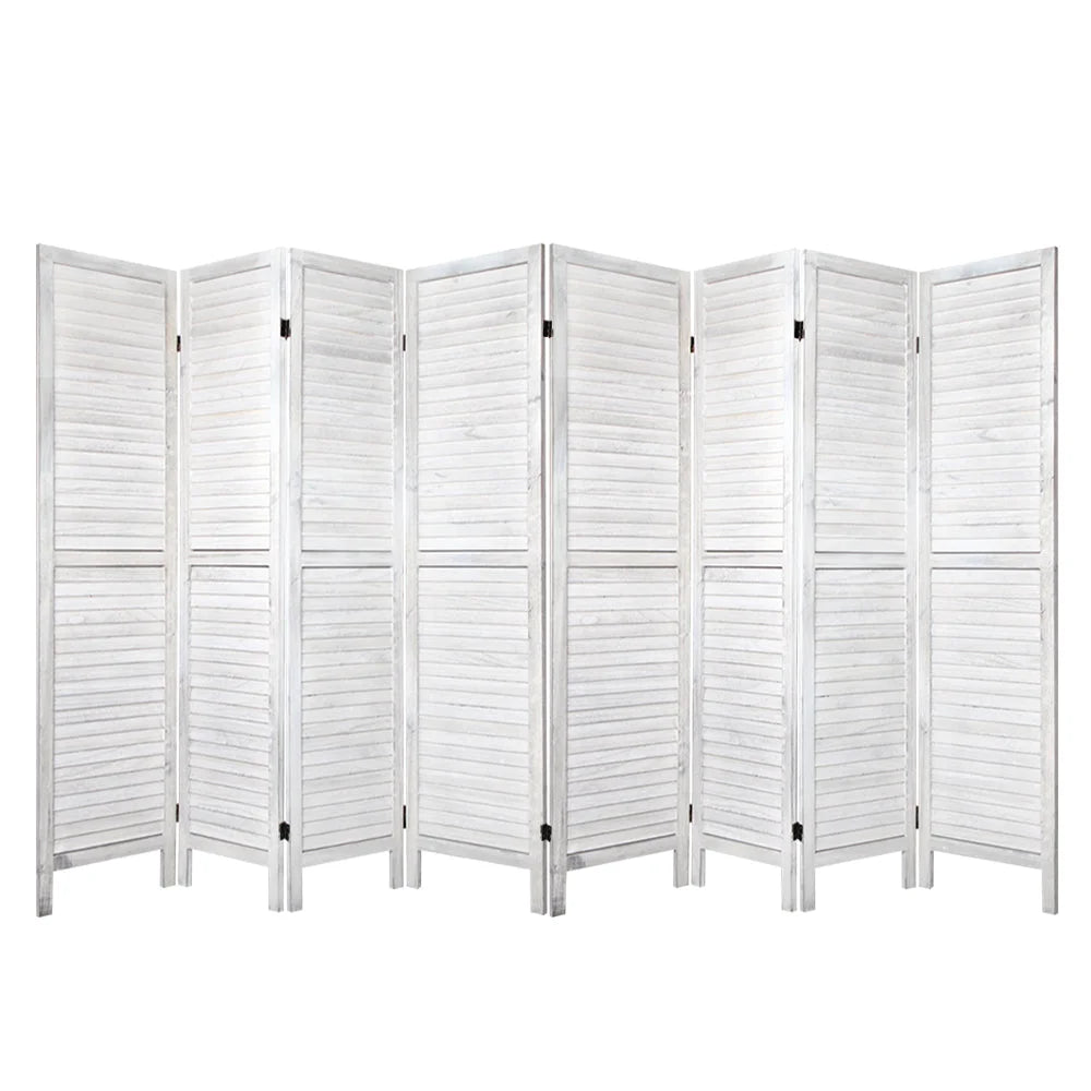 Room Divider Screen 8 Panel Privacy Wood Dividers Stand Bed