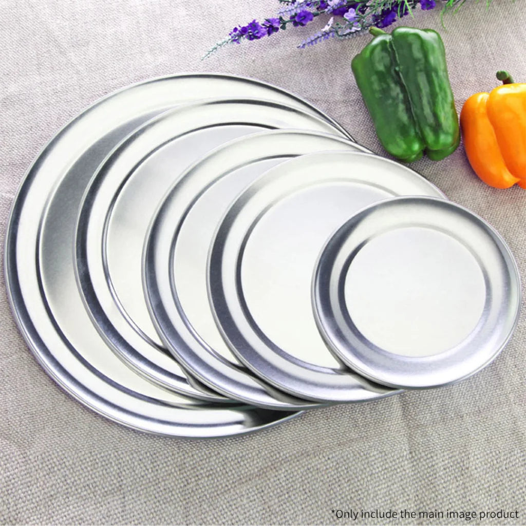 Round Aluminum Steel Pizza Tray 6X 8-inch Home Oven Baking Plate Pan