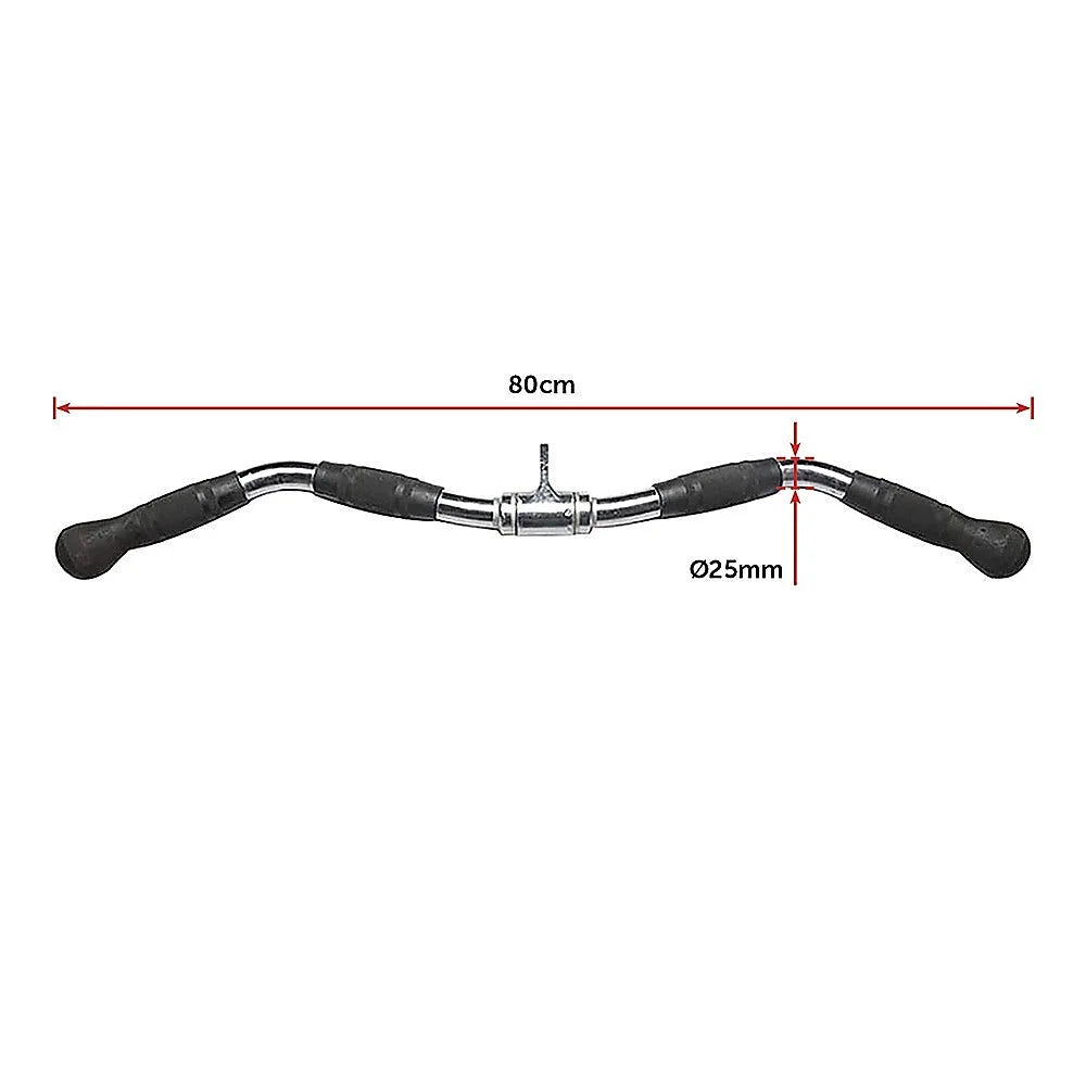 Rubber-Coated Revolving Curl Row Bar Attachment - Randy &