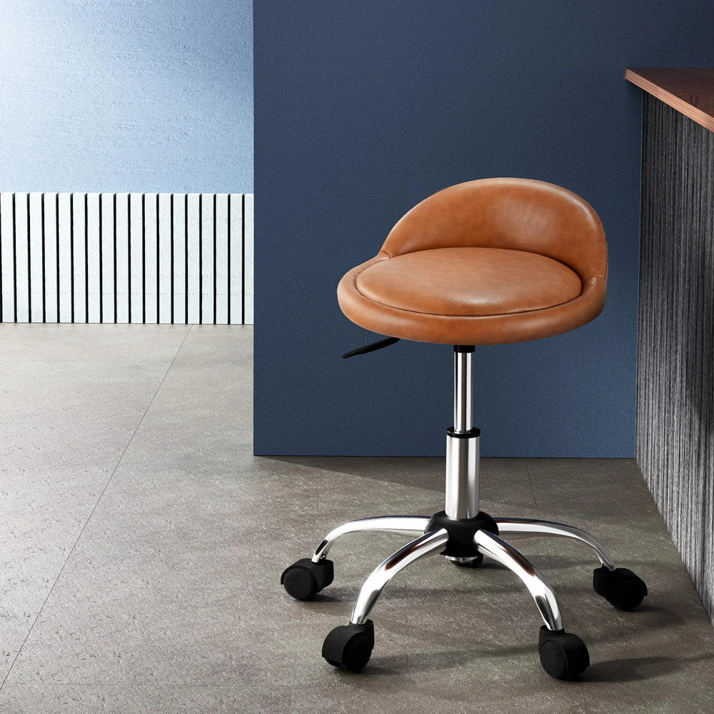 Salon Stool Swivel Chair with Backrest - Furniture