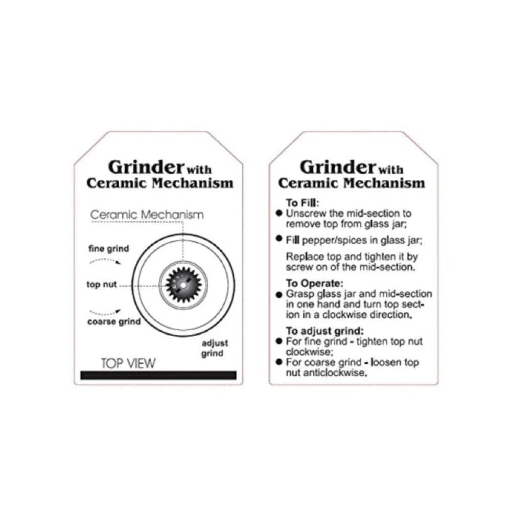 Salt and Pepper Grinder 180ml Glass Design + Rose Gold