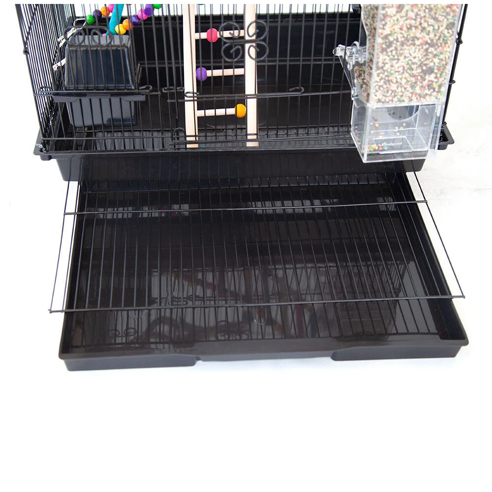 Samland Dome Top High Bird Cage on Stand with Play Toys