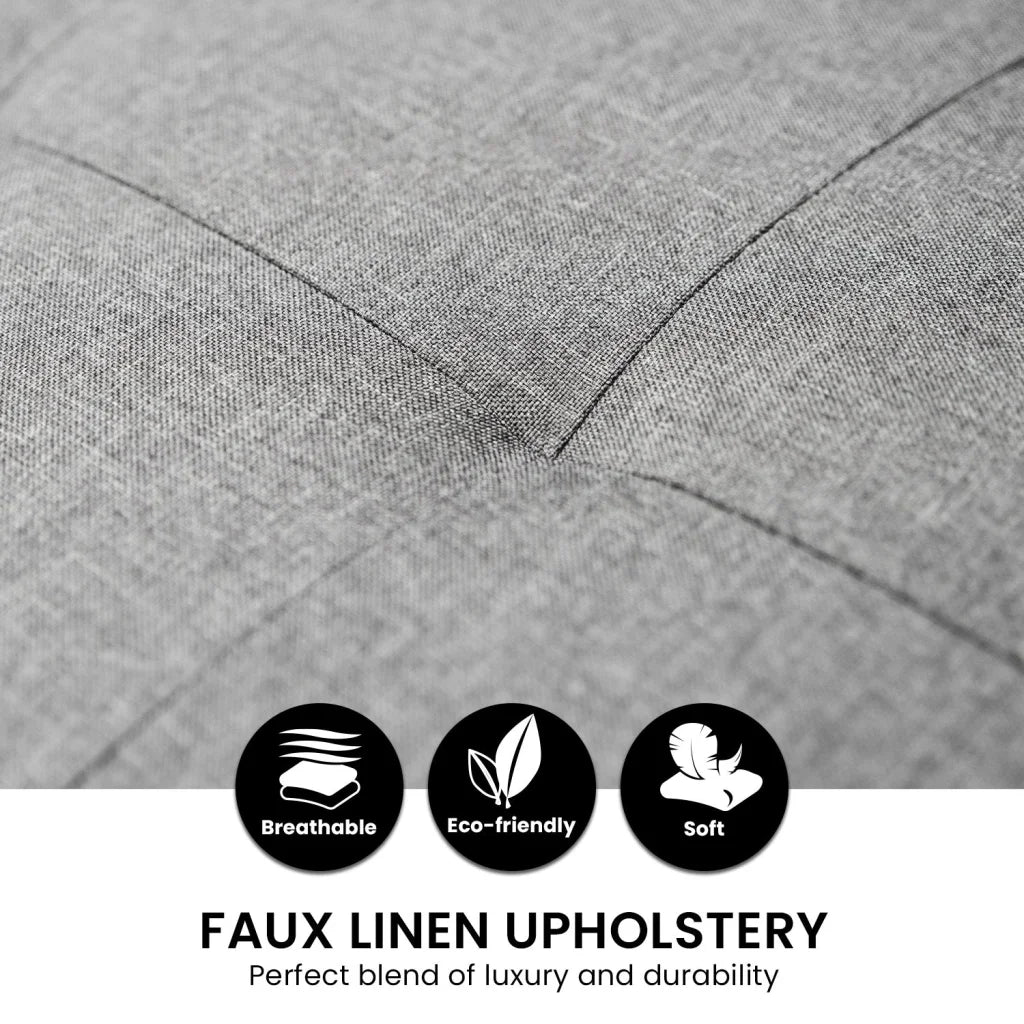 Sarantino Corner Sofa Linen Lounge Couch L-shaped Modular