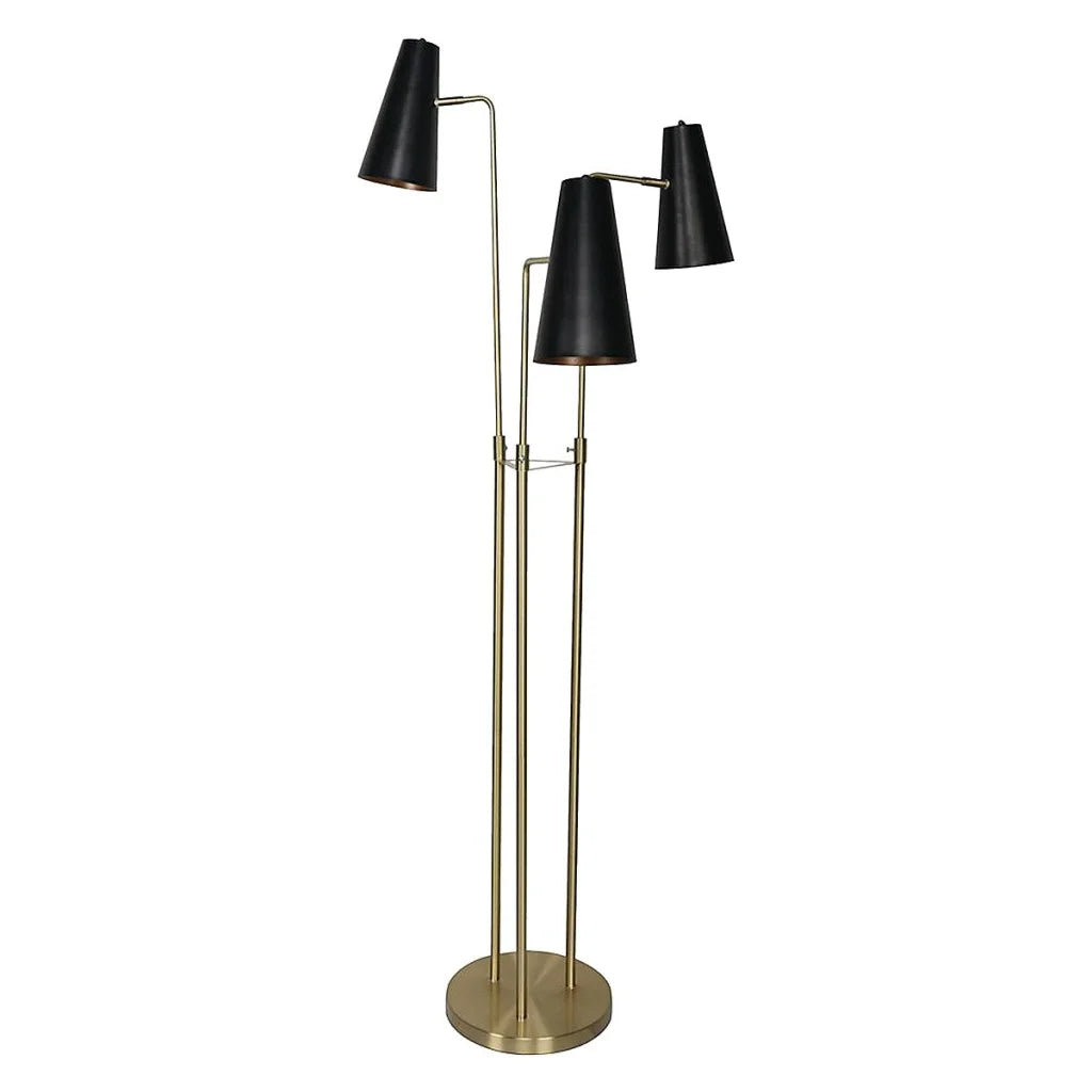 Sarantino Three Metal Shade Floor Lamp - Home & Garden >