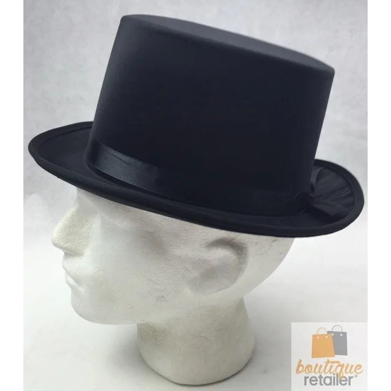 SATIN TOP HAT Costume Party Cap Fancy Dress Trilby Fedora One Size