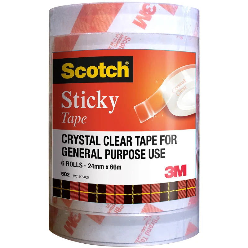 SCOTCH Sticky Tape 502 24mm - Tower of 6 Rolls