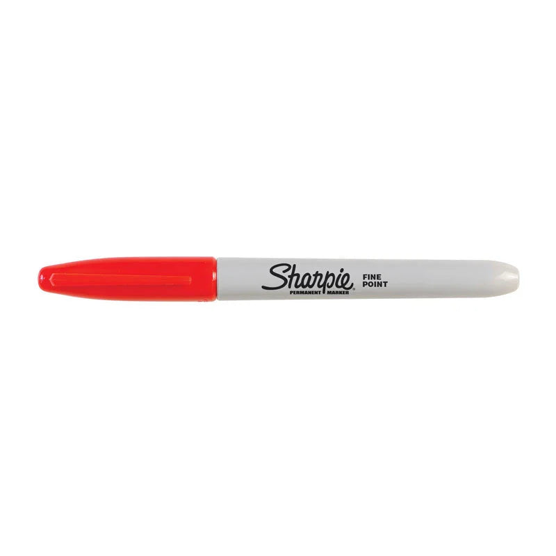 SHARPIE Fine Point Permanent Marker Red (Box of 12)