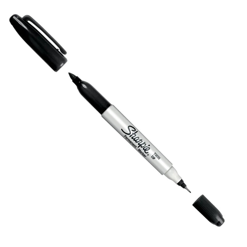 SHARPIE Marker Twin Tip Black (Box of 6)