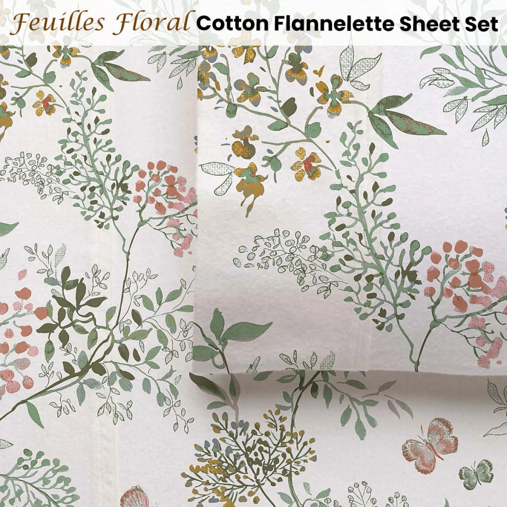 Sheet Set Accessorize Cotton Flannelette 40CM Wall