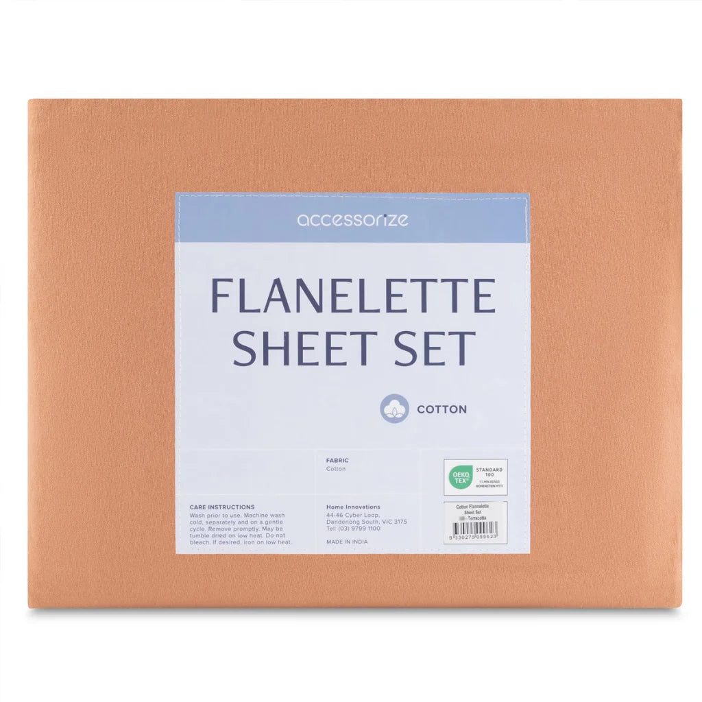 Sheet Set Accessorize Cotton Flannelette 40CM Wall