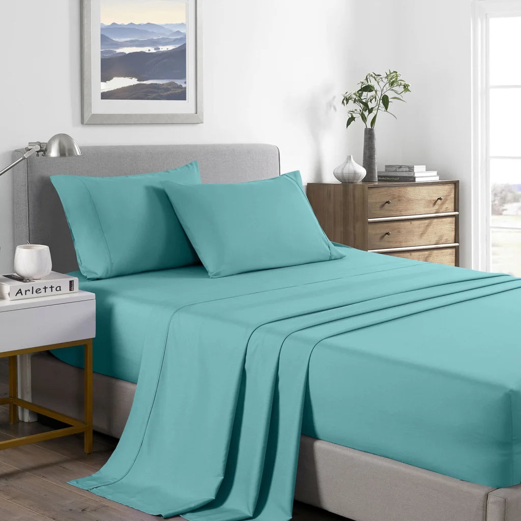 Sheet Set Bamboo Cooling 2000TC - Double Aqua - Royal Comfort