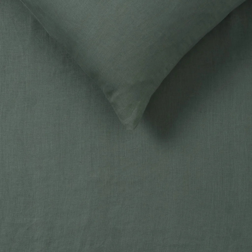 Sheet Set King Vintage Design Homewares Sea Green 100% Hemp