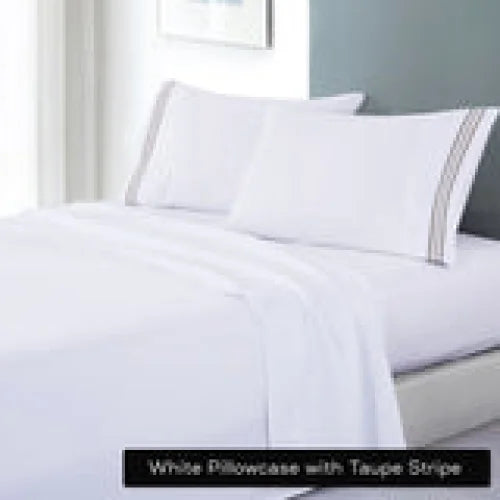 Sheet Set Soft Microfibre Embroidered Stripe