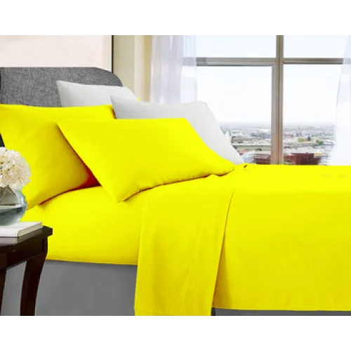 Sheet Set Ultra Soft Microfibre Mega King Yellow - Home &