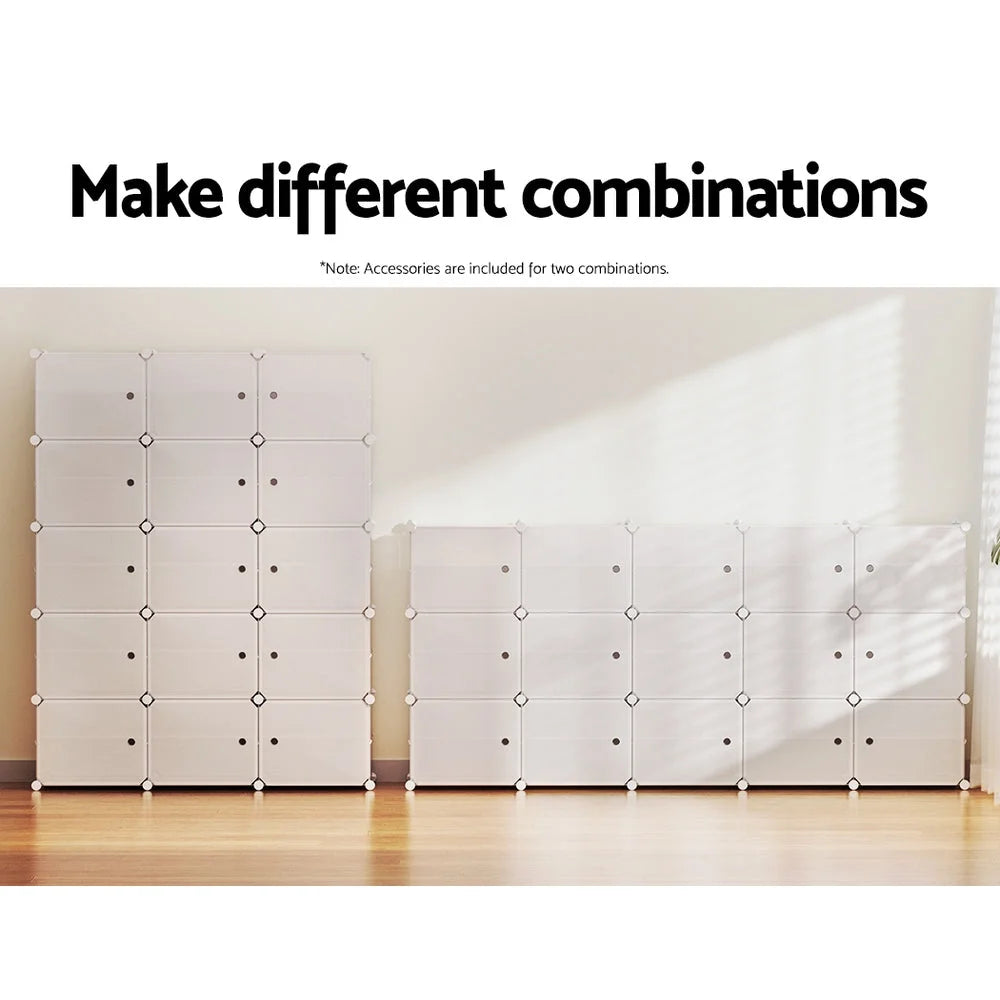 Shoe Cabinet DIY Shoe Box White Storage Cube Portable
