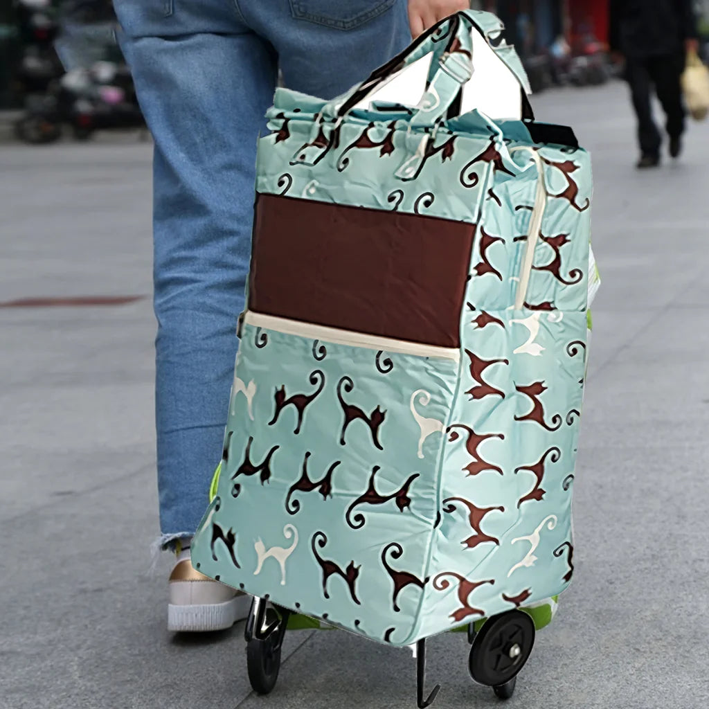 Shopping Trolley Cart Bag Foldable Wheels Carts Bags Market