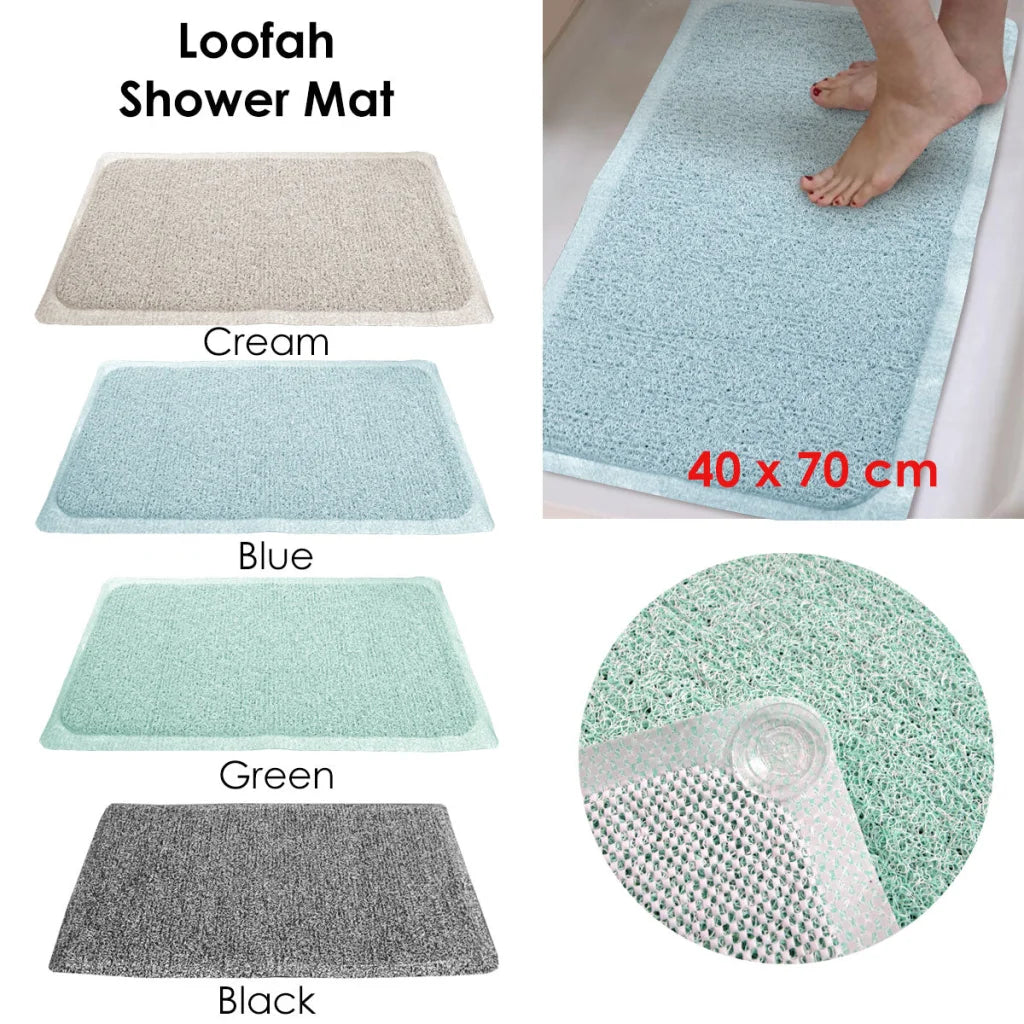 Shower Mat Loofah Green - Home & Garden