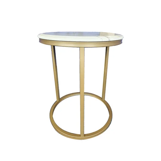 Side Table Kelly - White on Champagne 45cm