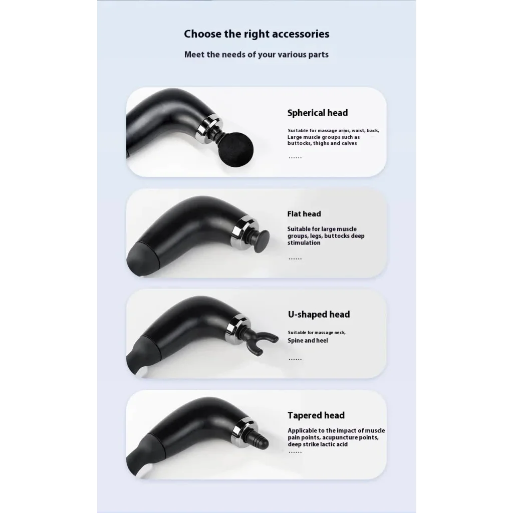 Silver Electric Elbow Fascia Gun for Body/Head Relief