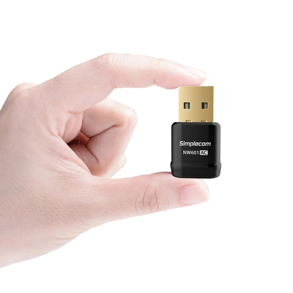 Simplecom NW601 AC600 Mini WiFi Dual Band Wireless USB