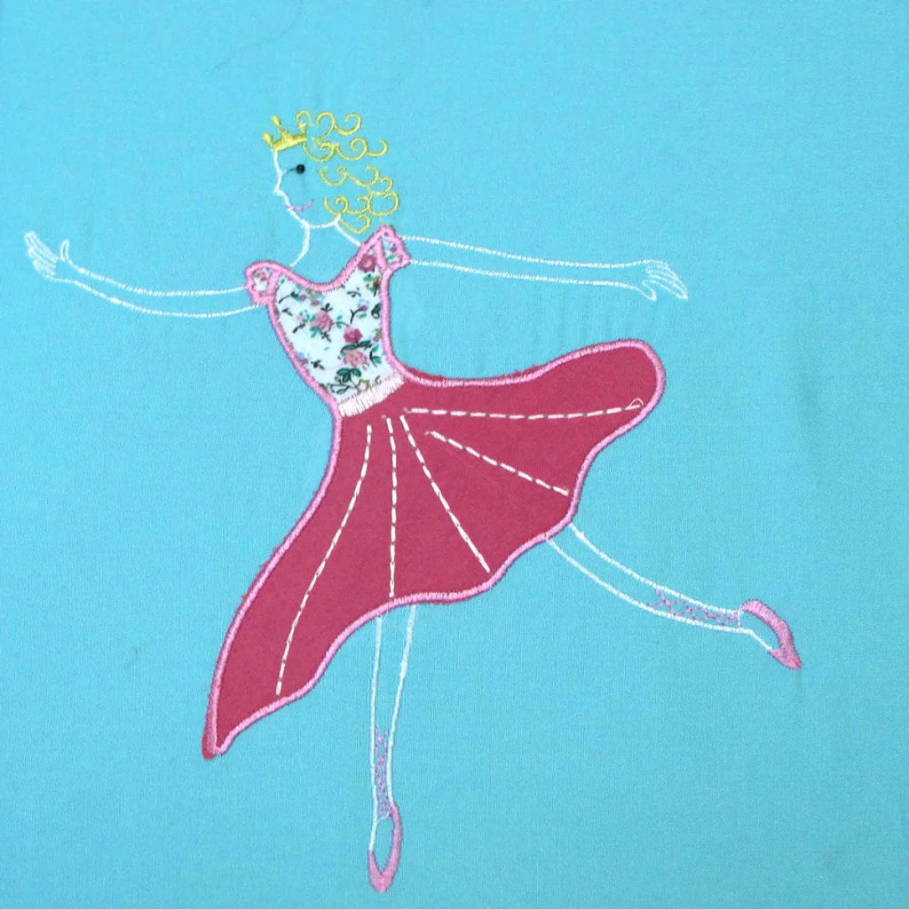 Single Embroidered Quilt Cover Set Ballerina - Home & Garden