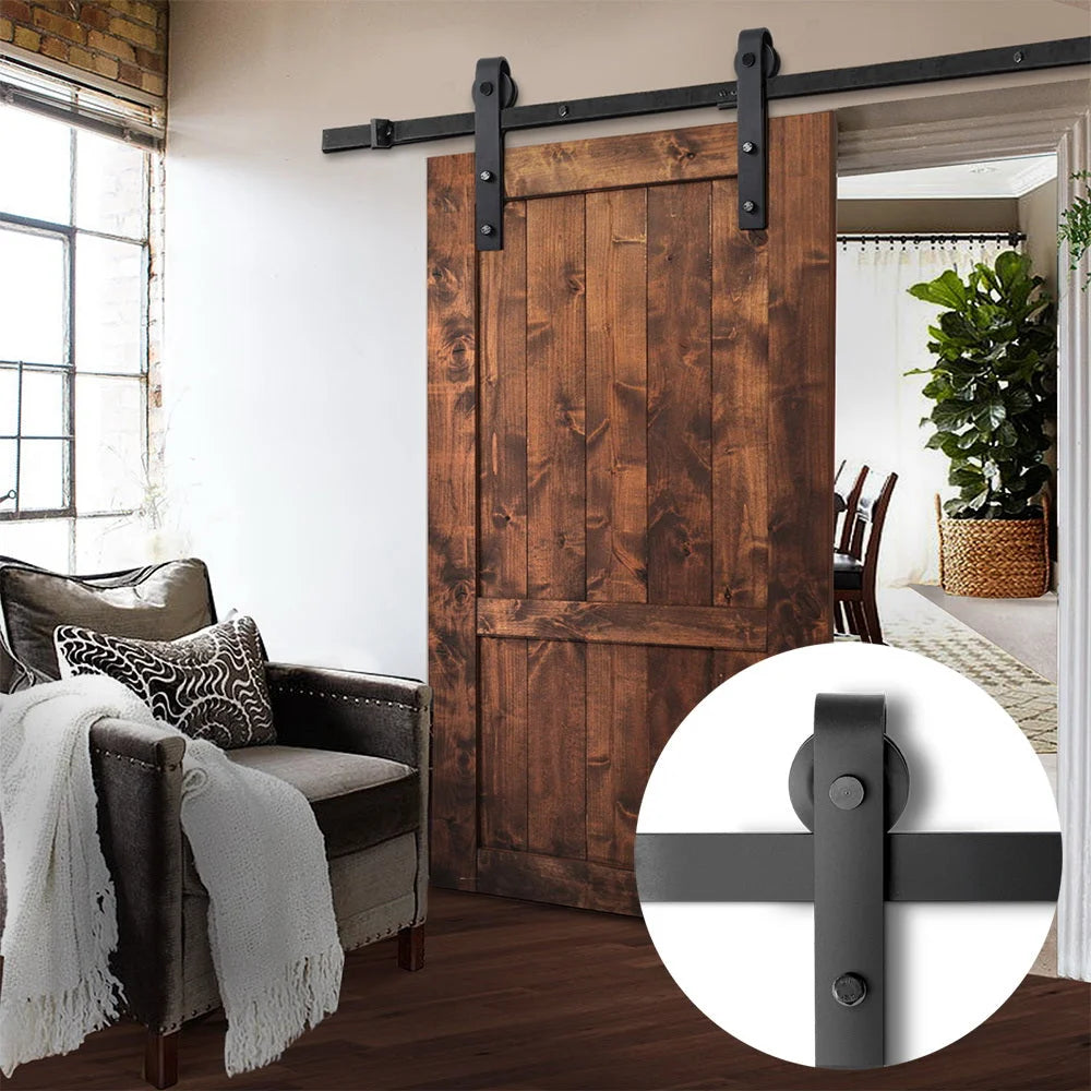 Sliding Barn Door Hardware Black - Garden