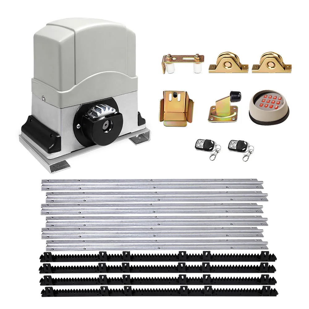 Sliding Gate Opener 1200KG with Remote Hardware Kit 4 m Rail