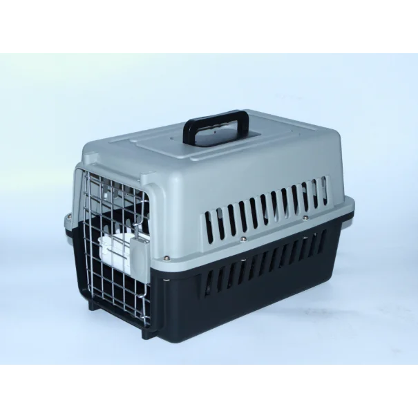 Small Pet Crate Dog Cat Airline Carrier Cage with Bowl