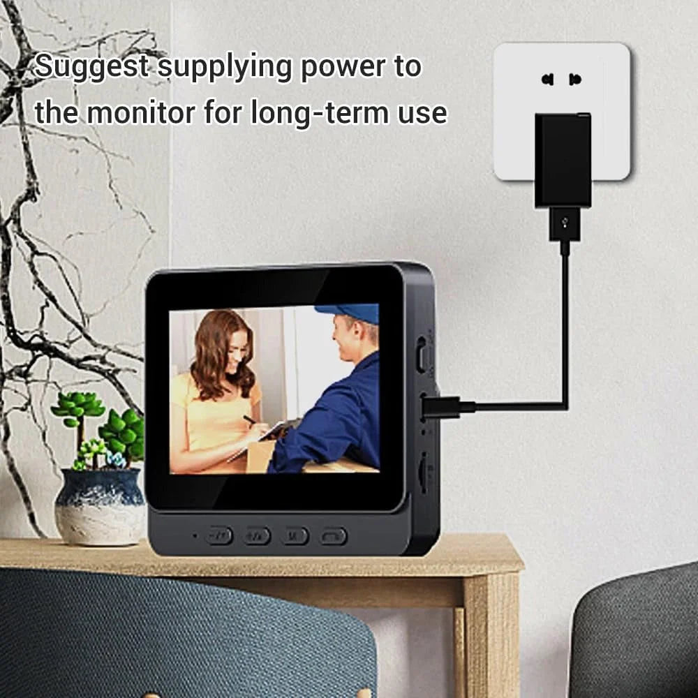 Smart Wireless Video Doorbell with 4.3’’ Screen HD 8MP