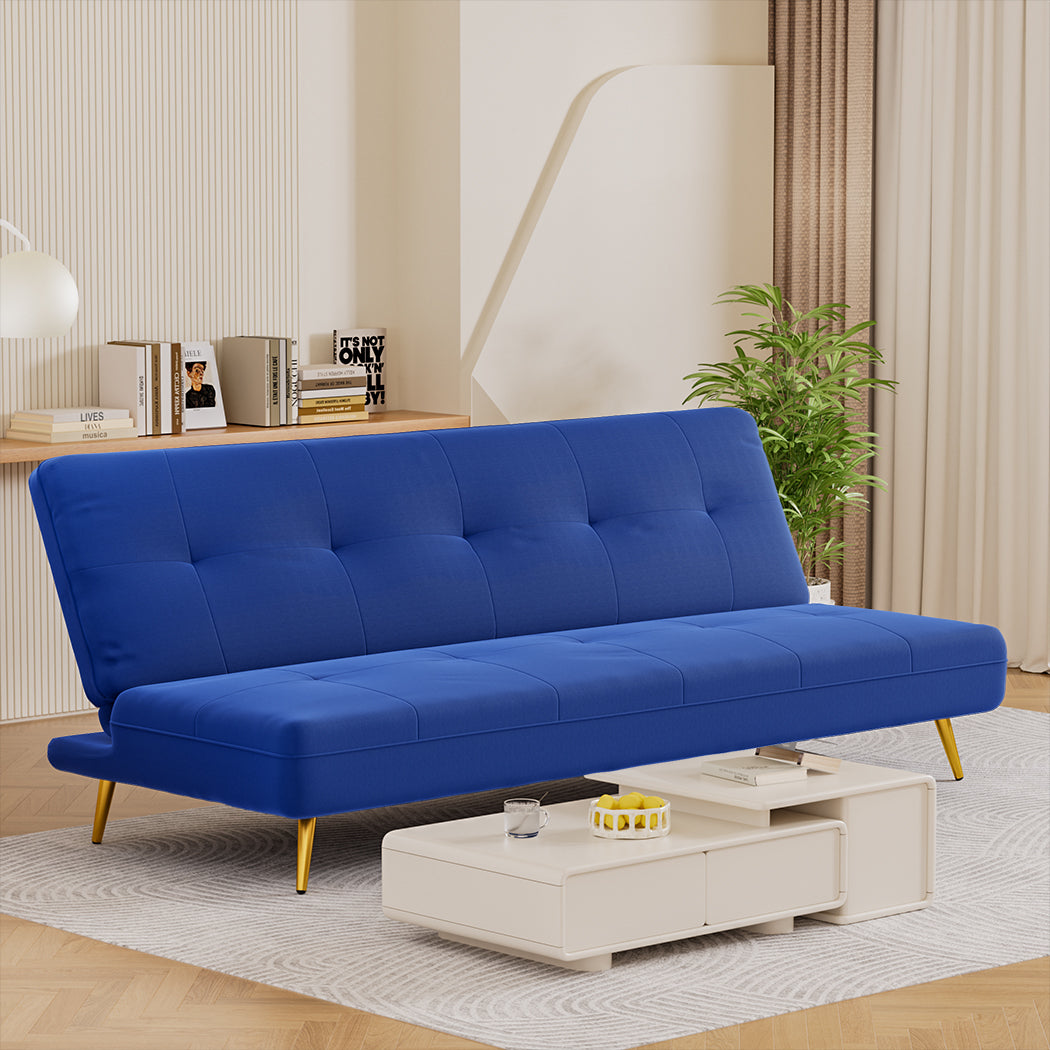 Levede Sofa Bed Convertible Velvet 3 Seater