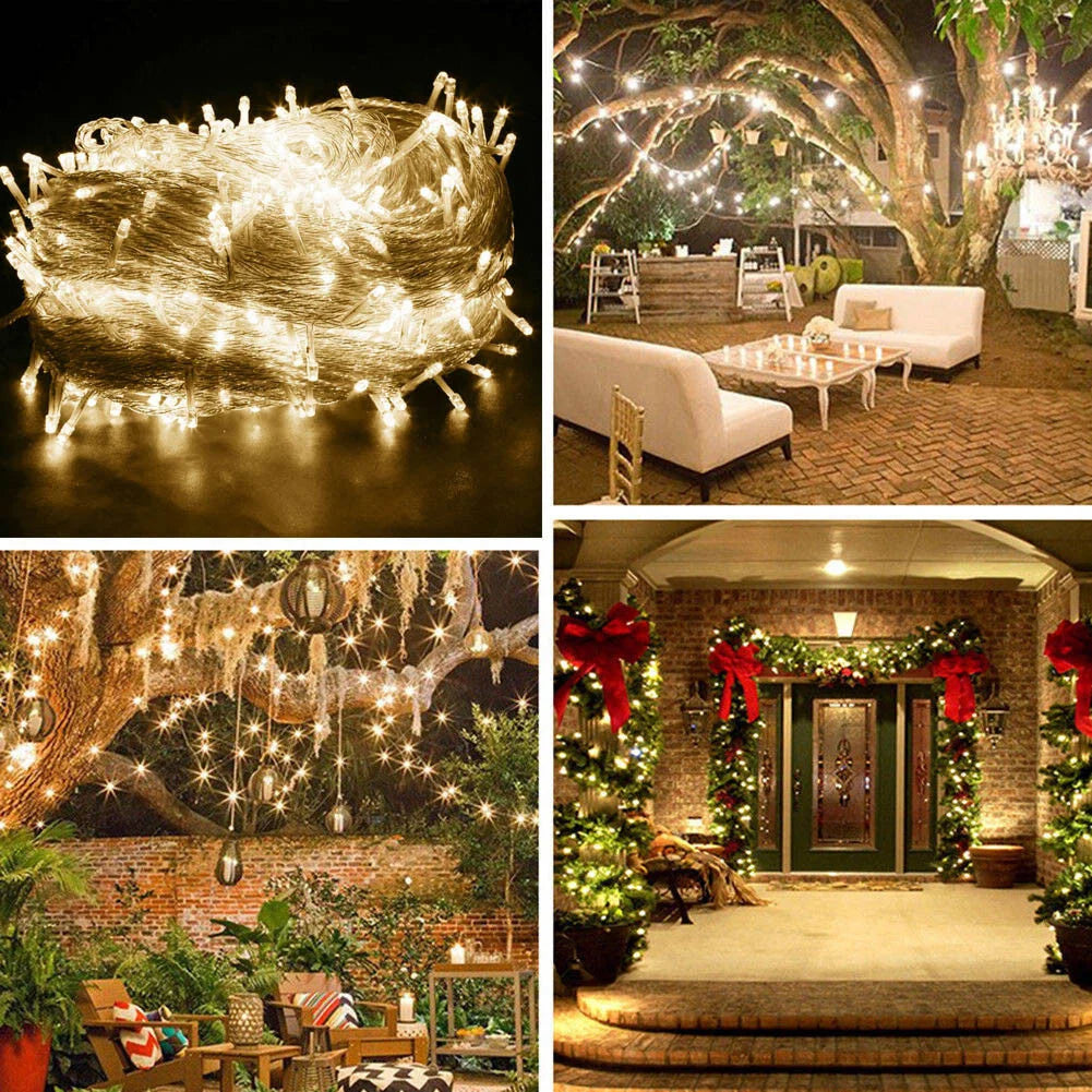 Solar Fairy String Led Lights 12M-32M Outdoor Garden