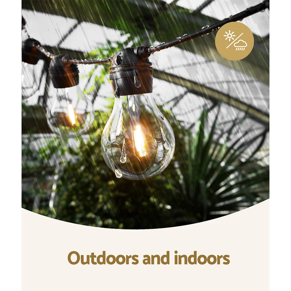 Solar Festoon Lights 17M Outdoor LED String Light for Xmas