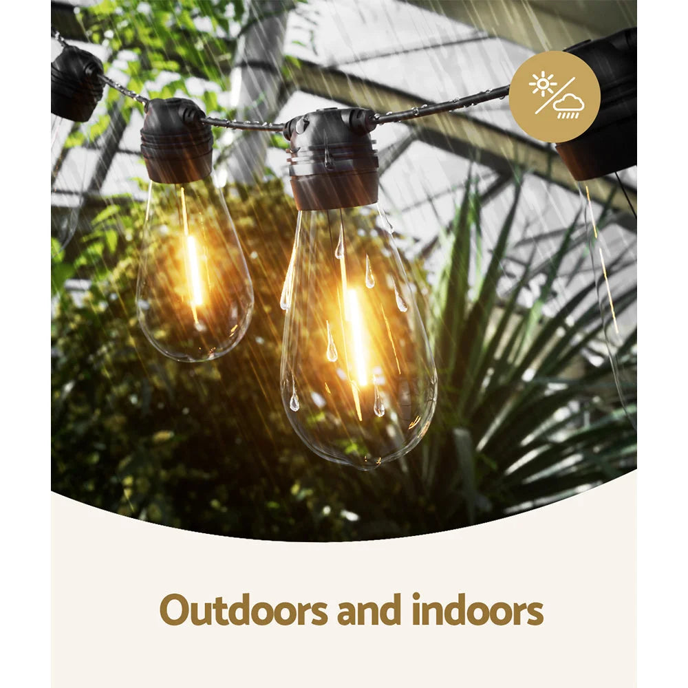 Solar Festoon Lights 17M Outdoor LED String Light Xmas