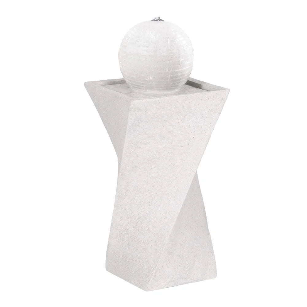 85cm garden fountain with water feature basin and pump housing
