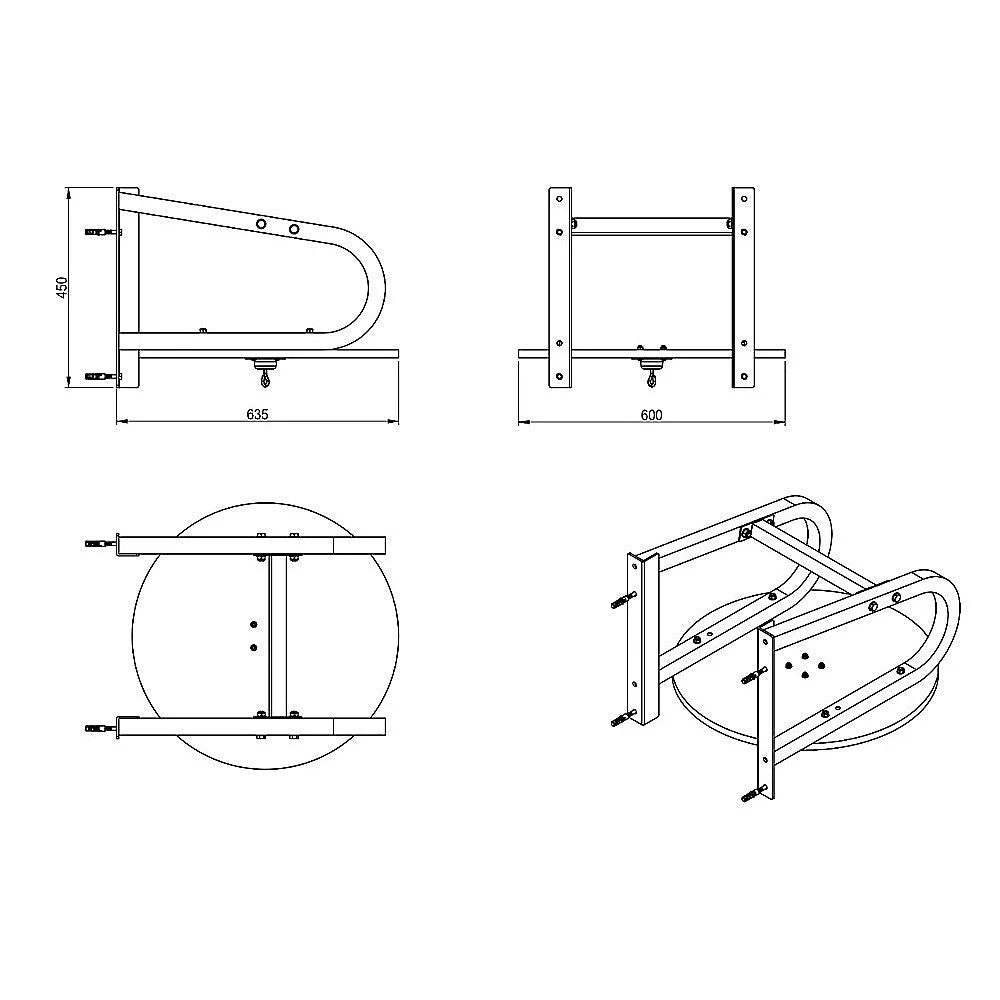 Speedball Boxing Punching Bag with Wall Frame - Fitness