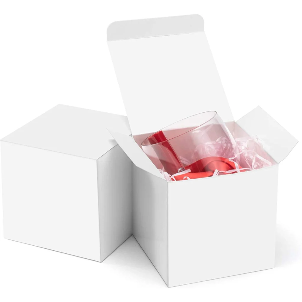 Square Cube Card Gift Box 10 Pack 8x8x8cm Folding Packaging