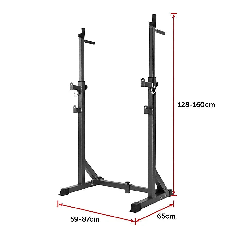 Squat Rack Commercial Adjustable Pair Fitness Exercise