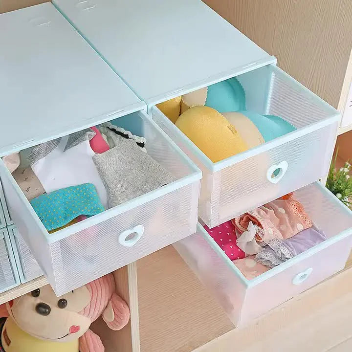 Stackable Transparent Shoe Storage Boxes with Heart-Shaped