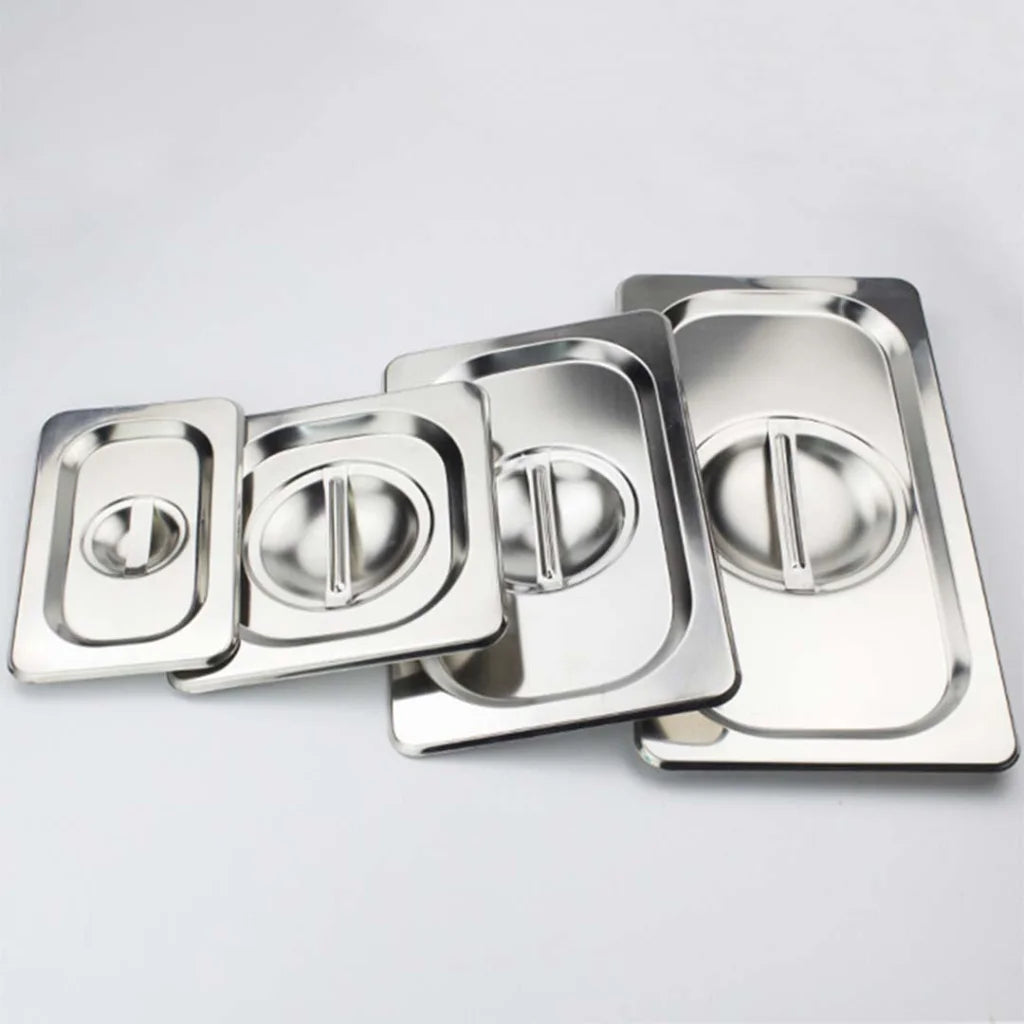 Stainless Steel Gastronorm Lid Premium 4X Full Size 1/2 Tray Top Cover