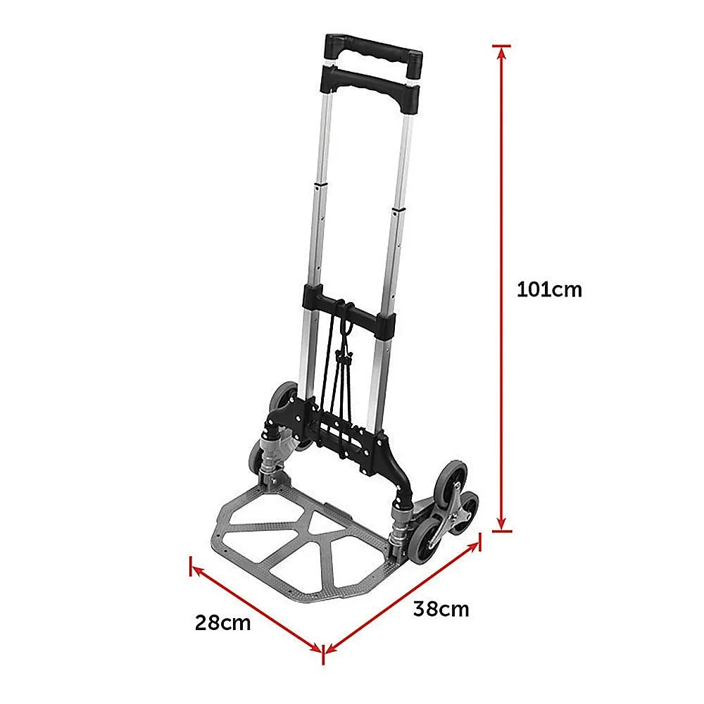 Stair Climbing Trolley 6 Wheels Aluminium Folding Hand Cart