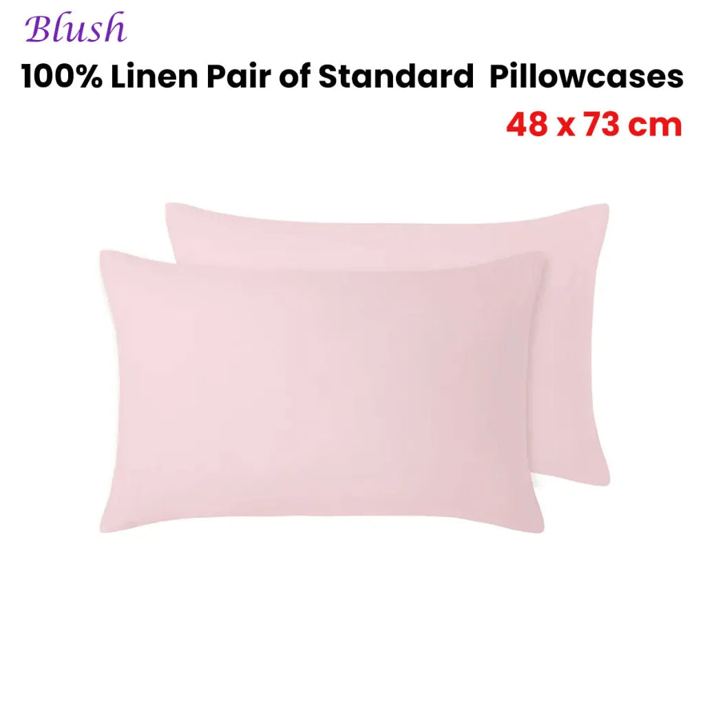 Standard Pillowcases Pair Vintage Design Homewares 100%