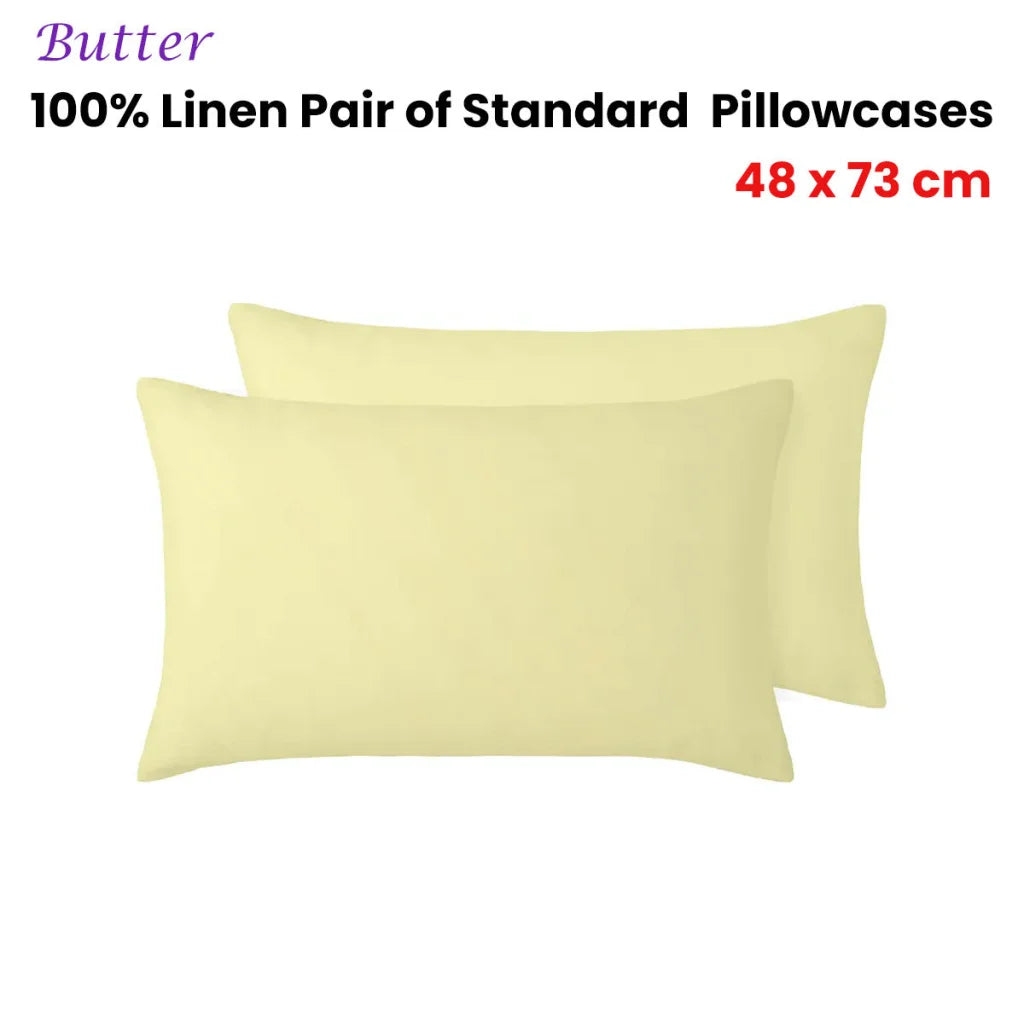 Standard Pillowcases Pair Vintage Design Homewares 100%