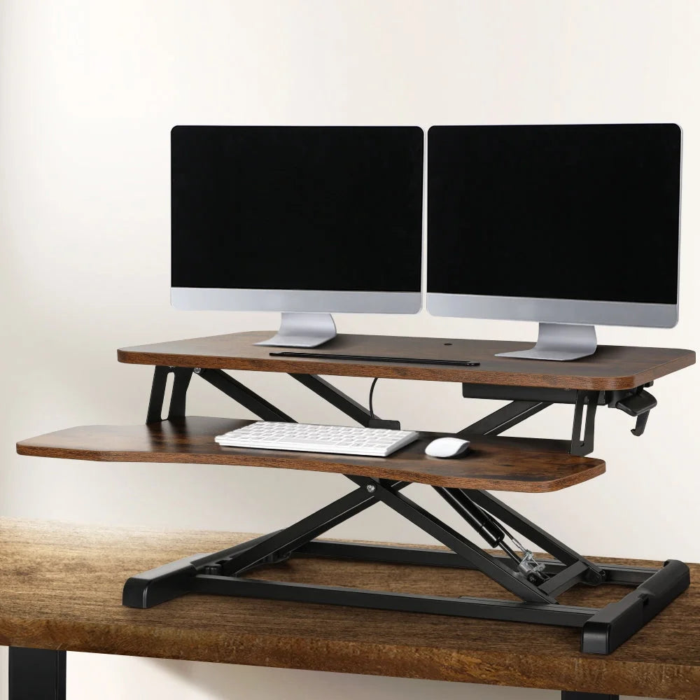 Standing desk riser height desk