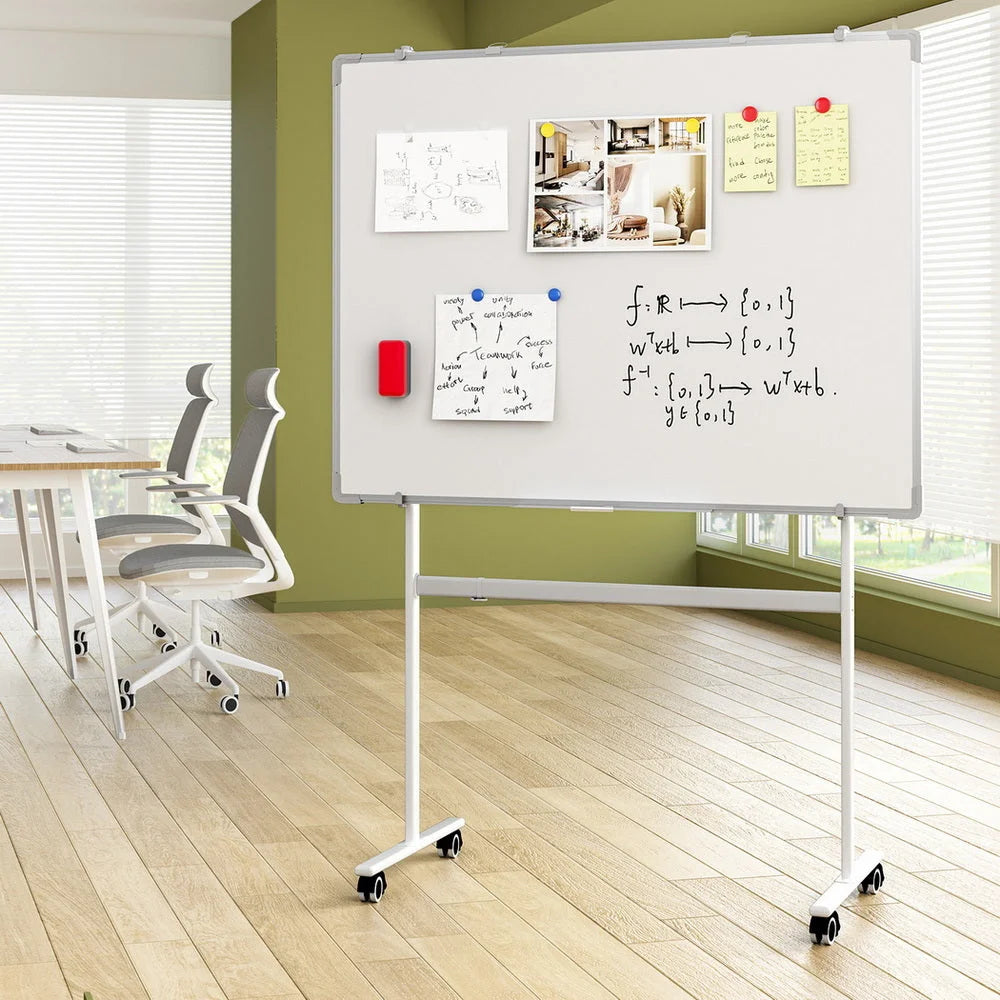 Standing Whiteboard 90x120cm with Wheels Magnetic