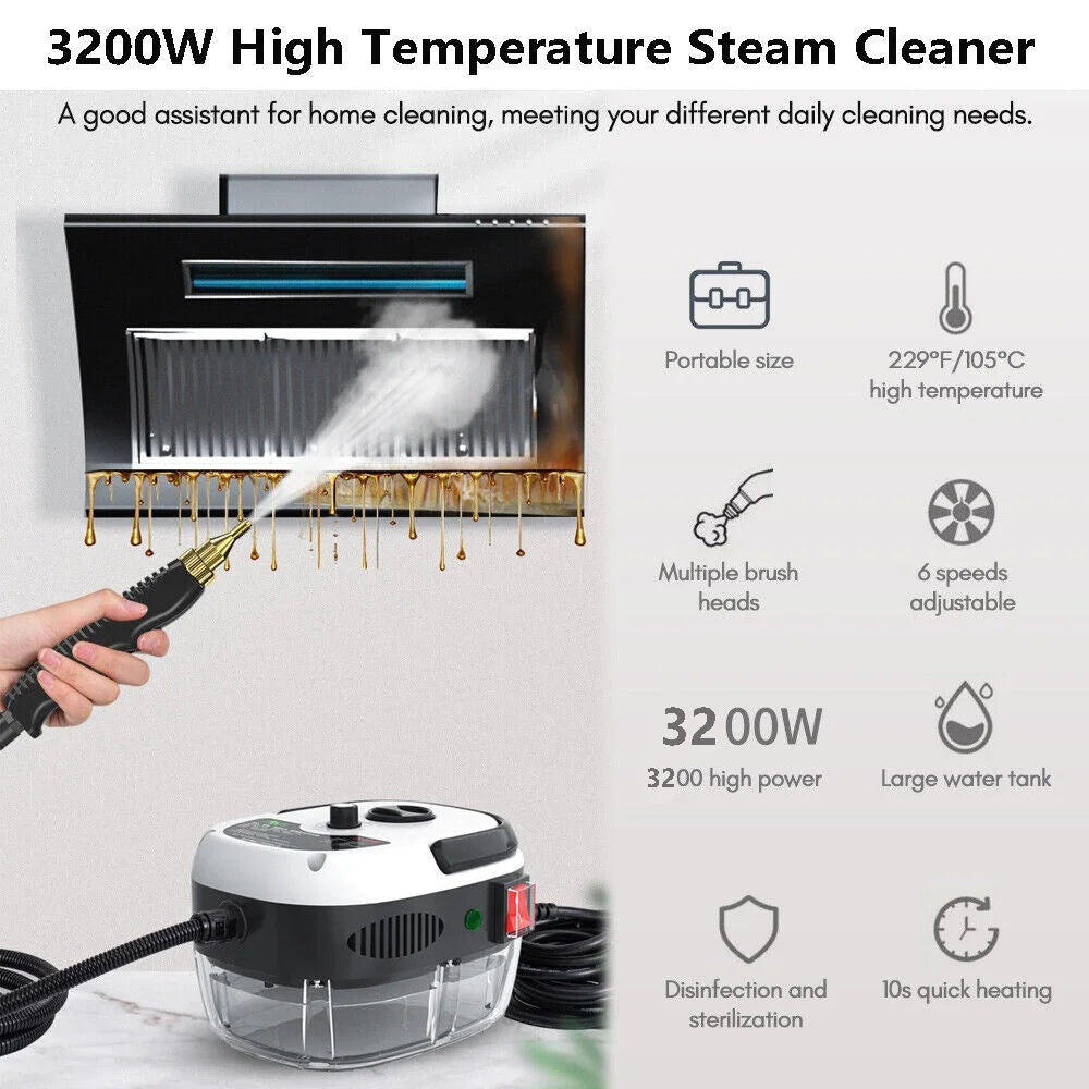 Steam Cleaner 3200W High-Temperature Kitchen Cleaning