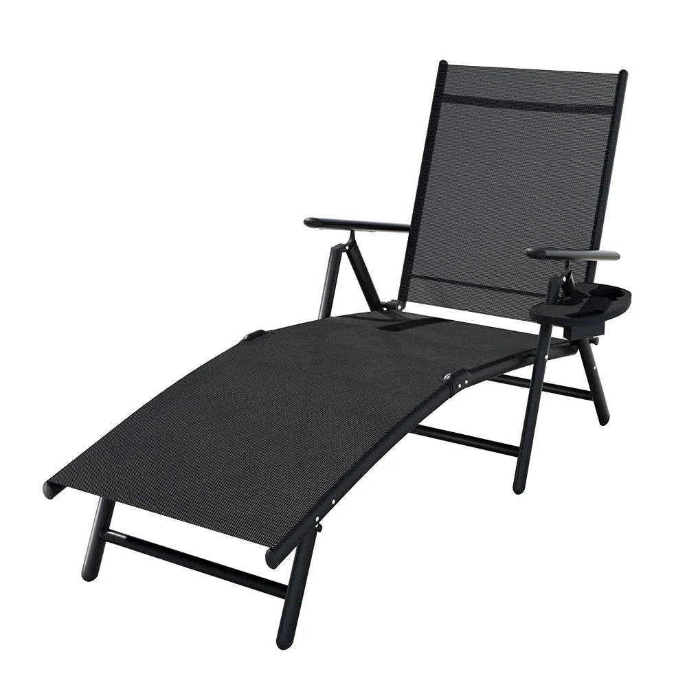 Sun Lounge Outdoor Lounger Aluminium Folding Beach Chair