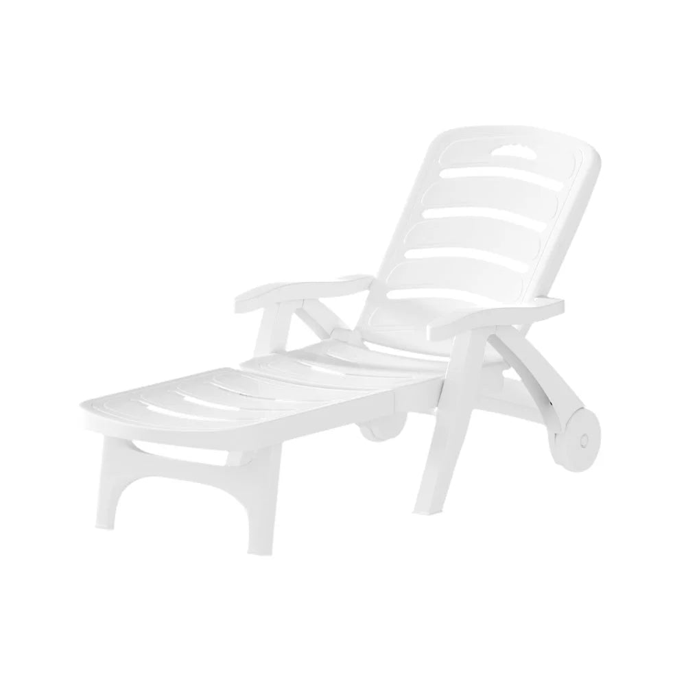 Sun lounger folding with useful parts and product scale