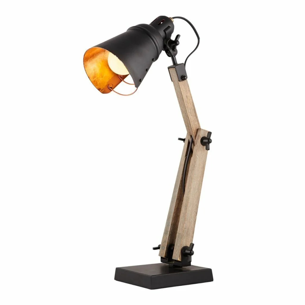 Table Lamp Scandi Modern Natural Wooden Rustic Retro
