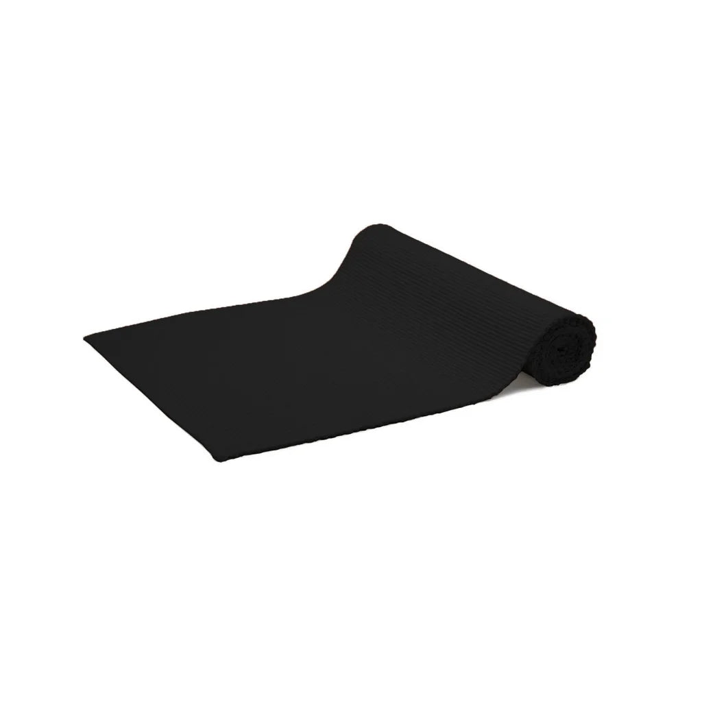 Table Runner Rans Lollipop Cotton Ribbed - Black - Home &